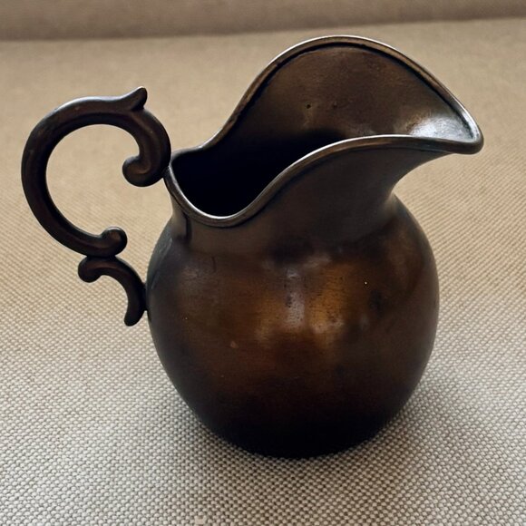 Antique Norblin & Co Small Brass Pitcher Made in Poland - Picture 5 of 9